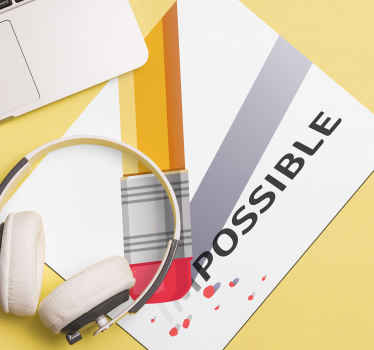 Mousepad Spruch Nichts ist unmöglich - TenStickers