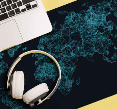 Alfombrilla ratón XXL mapamundi interconectado - TenVinilo