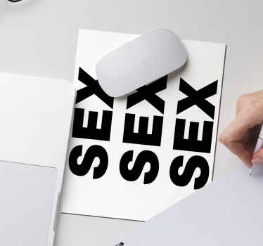 Podkładki pod mysz oryginalne napis seks - TenStickers