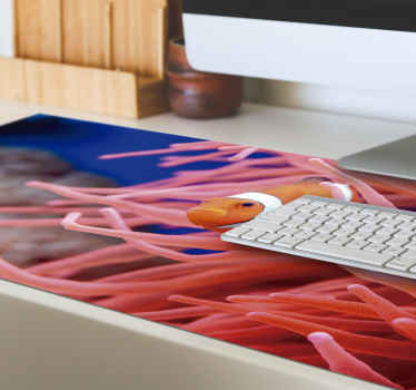 Alfombrilla gaming imagen coral y pez payaso - TenVinilo