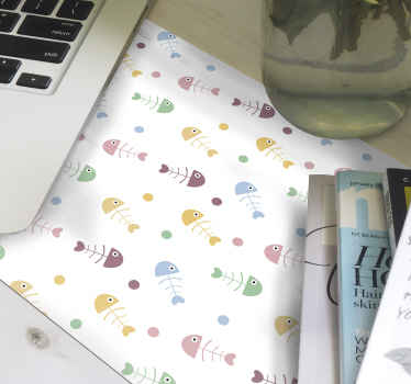 Alfombrilla ratón textura espinas de pescado - TenVinilo