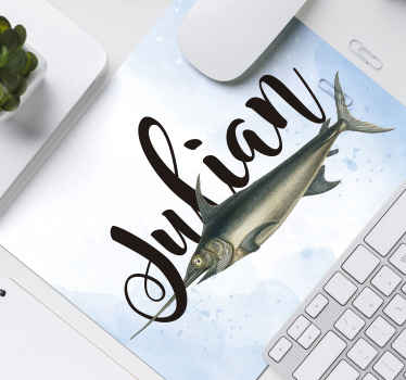 Tapis de souris Espadon avec nom - TenStickers