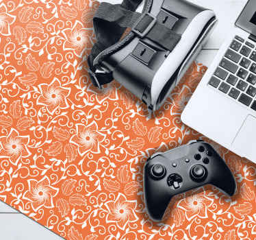 Tapis de souris paisley orange - TenStickers