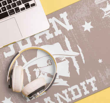 Alfombrilla ratón bandido con nombre - TenVinilo