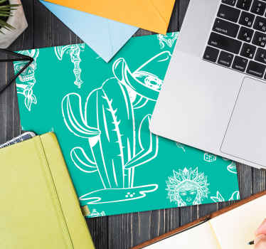 Alfombrilla ratón cowboy cactus y sombrero - TenVinilo