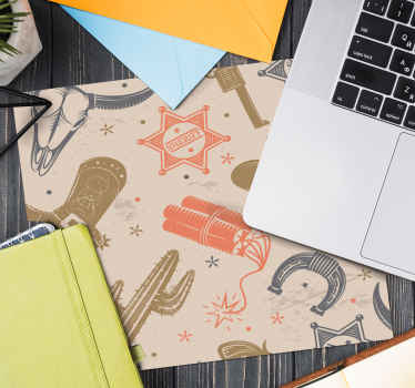 Cowboyelementer mønster musematte - Tenstickers