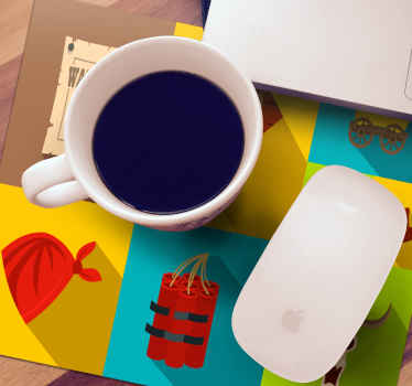 Cowboy fliser mønster musematte - Tenstickers