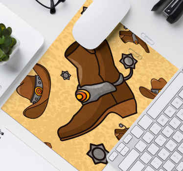 Alfombrilla de ratón vestimenta de vaquero - TenVinilo