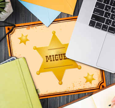 Tapis de souris insigne de shérif personnalisable - TenStickers