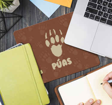 Tapis de souris original empreinte de patte d'ours - TenStickers