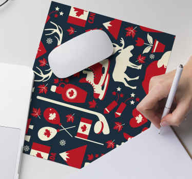Canadian symbols pattern original mouse pad - TenStickers