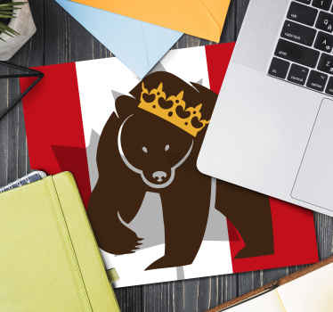 tapis de souris original Ours avec couronne - TenStickers