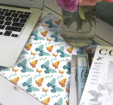 Alfombrilla ratón mariposas bicolor  - TenVinilo