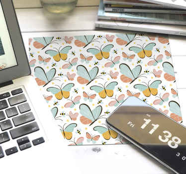 Alfombrilla ratón infantil mariposa tono pastel - TenVinilo