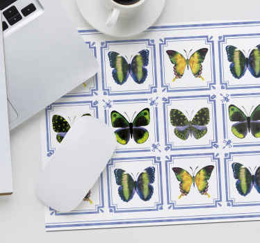 화려한 나비 타일 마우스 패드 - TenStickers