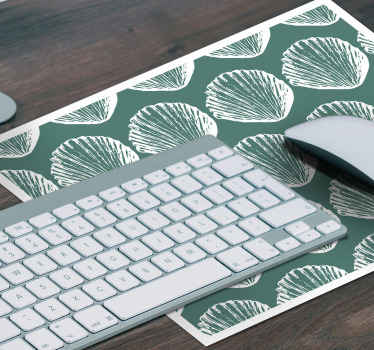 Tapetes de rato com conchas Padrão de concha retrô - TenStickers