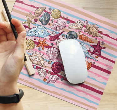 Colorful Seashell Collection mouse pad patterns - TenStickers