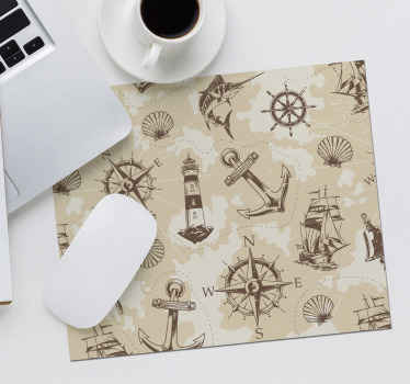 Alfombrilla raton original Objetos marinos - TenVinilo