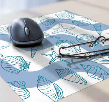 seashells patterns seashell mouse pad - TenStickers