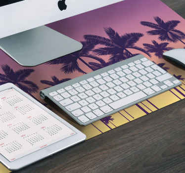 Mousepad 70's Sun Sonnenuntergang palmen - TenStickers