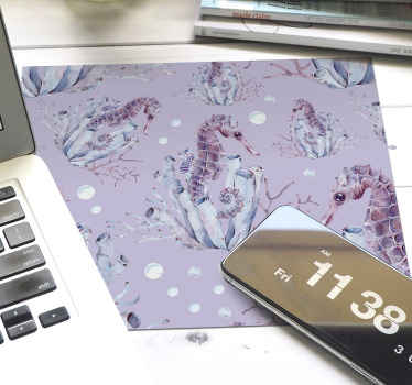 Tapetes de rato marítimos Cavalo marinho aquarela - TenStickers