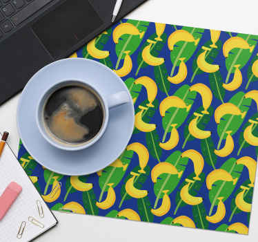 O tapete de rato original banana com folhas é perfeito para trabalhar em casa e na sua empresa, é duradouro e fácil de limpar.