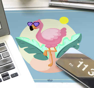 Alfombrilla raton original Flamenco con gafas de sol - TenVinilo