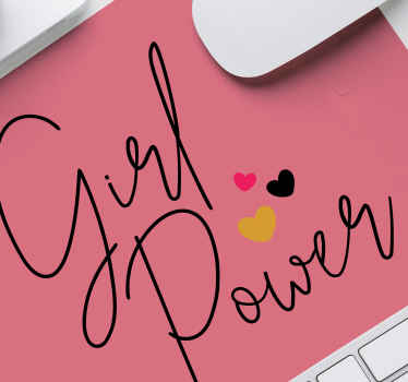 Mousepad Spruch Frauenpower pink - TenStickers