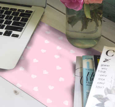Pink hearts background mouse pad patterns - TenStickers