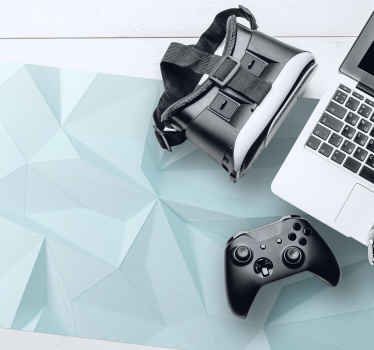 Light blue polygonal mouse pad - TenStickers