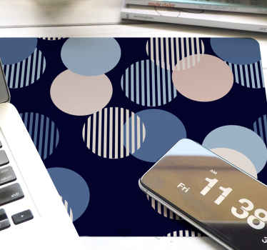 Mauspad Muster Verschiedene kreise auf dunkelblauem Mauspad - TenStickers
