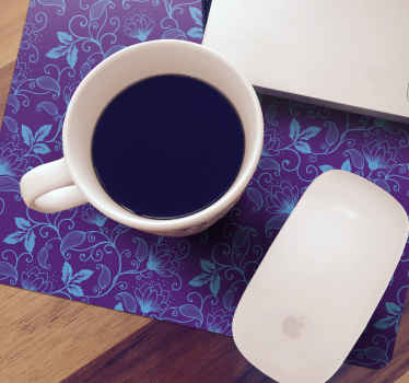 Sininen violetti kuohuviini maailmakartta hiirimatto - Tenstickers