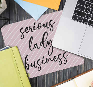 Ciddi bayan iş mouse pad tırnak - TenStickers