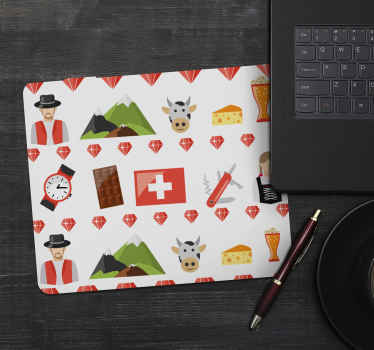 Amo la svizzera più tappetini per il mouse - TenStickers