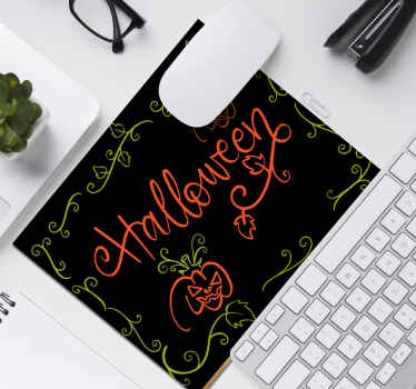 Texto de halloween con personajes más alfombrillas de ratón - TenVinilo