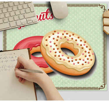 더 많은 마우스 패드를 뿌린 도넛 - TenStickers