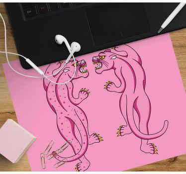 Confronting Pink Panthers original mouse pad - TenStickers