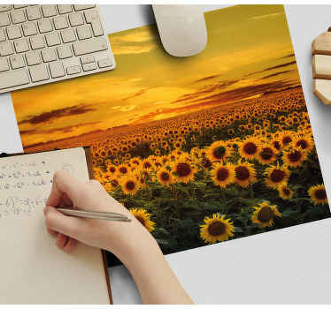 Podkładki pod mysz oryginalne Pole słoneczników - TenStickers