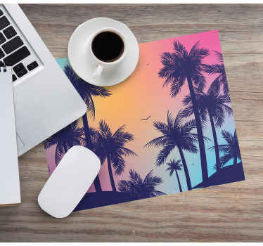 Palmy barevné nebe originální podložka pod myš - TenStickers