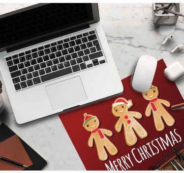 Gingerbread men red more mousepads - TenStickers