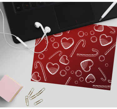 Sweet Heart Patterns christmas mouse pad - TenStickers