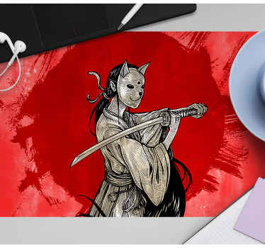 动漫武士动漫鼠标垫 - TenStickers