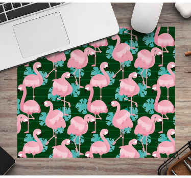 Mauspad Muster flamingo tropen - TenStickers