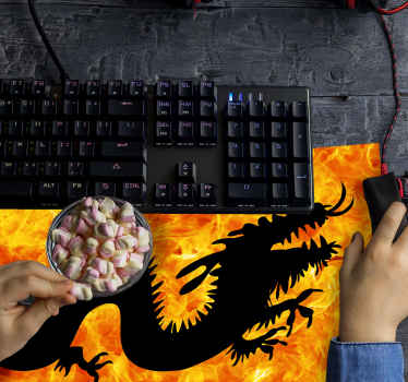 Flammende drage original musematte - Tenstickers