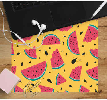 Alfombrilla raton original Patrón de sandía - TenVinilo