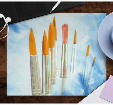 ペイントブラシオリジナルのマウスパッド - TENSTICKERS