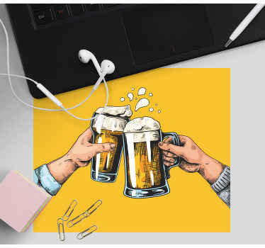 Podkładki pod mysz z tekstem Okrzyki piwa - TenStickers