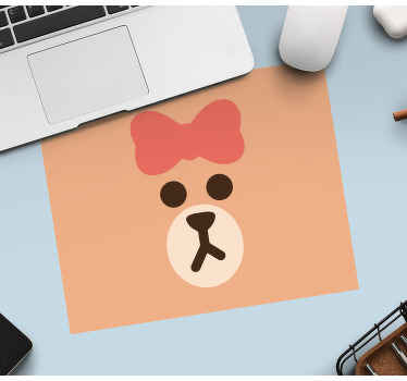 Teddy bear with bow original mouse pad - TenStickers