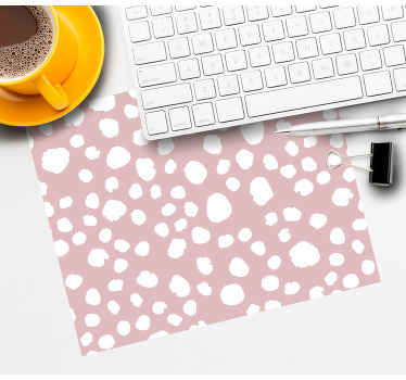 Alfombrilla raton original Lunares sobre fondo rosa - TenVinilo
