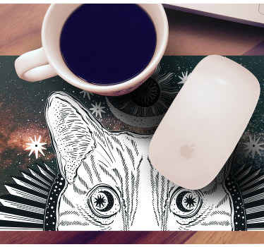 Boho cat funky more mousepads - TenStickers